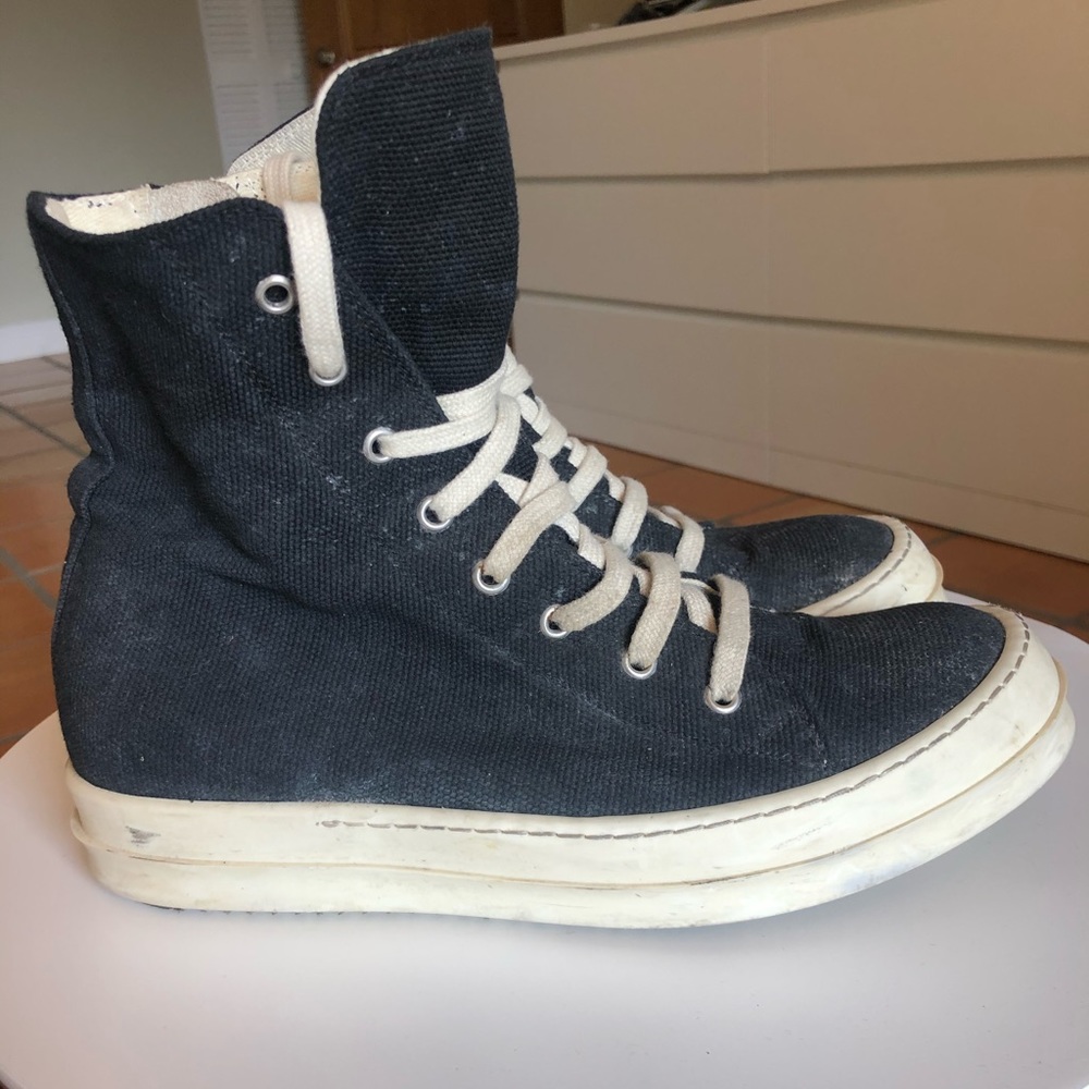 Rick Owens - DRKSHDW Combat boots - black fabric